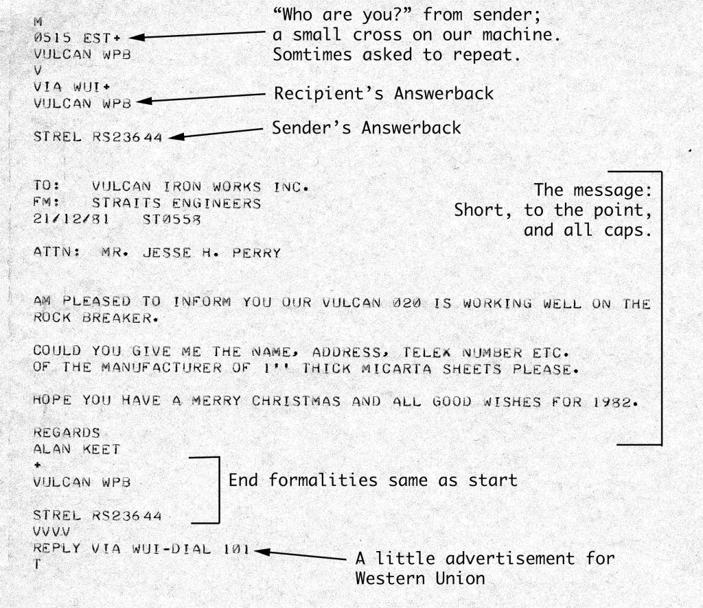 Telex Writing A Few Words About the Telex – vulcanhammer.info